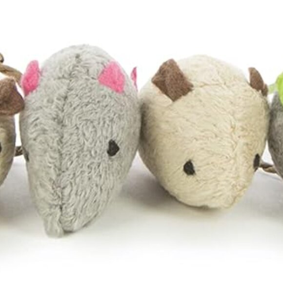 Skitter Critters Value Pack Catnip Cat Toys - Gray/Cream, Set of 10 - Picture 1 of 7